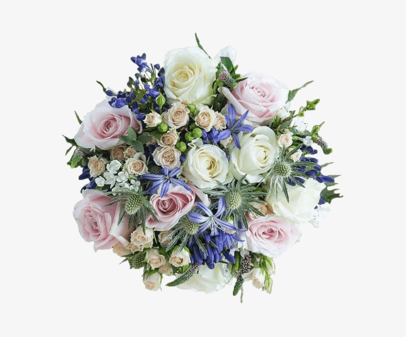 Sentimental Pastel Shapphire Bouquet Flowers Box London - Garden Roses, transparent png #9474511
