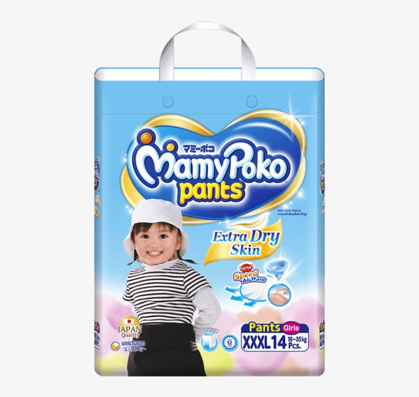 Mamypoko Pants Extra Dry Skin / Size Xxxl / Girl - Mamypoko Extra Dry Pants, transparent png #9475530