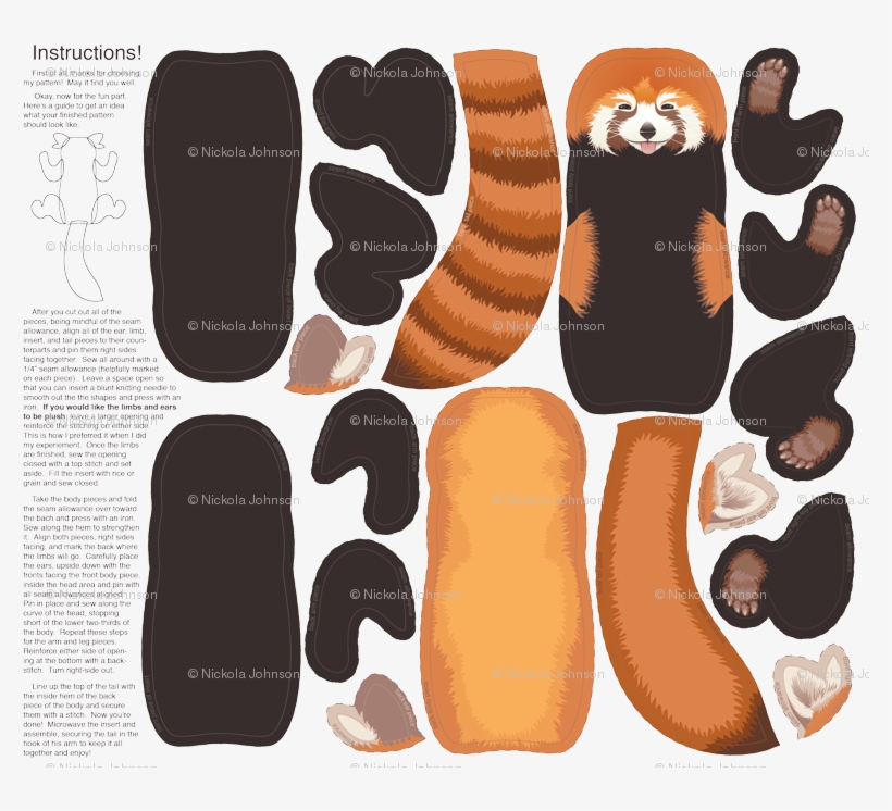 Red Panda Clipart Ice Skating - Illustration, transparent png #9476132