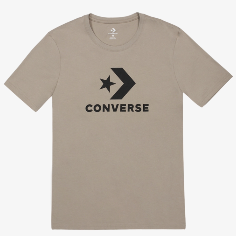 Men Converse Star Chevron Short Sleeve T Shirt Papyrus - T-shirt, transparent png #9476376
