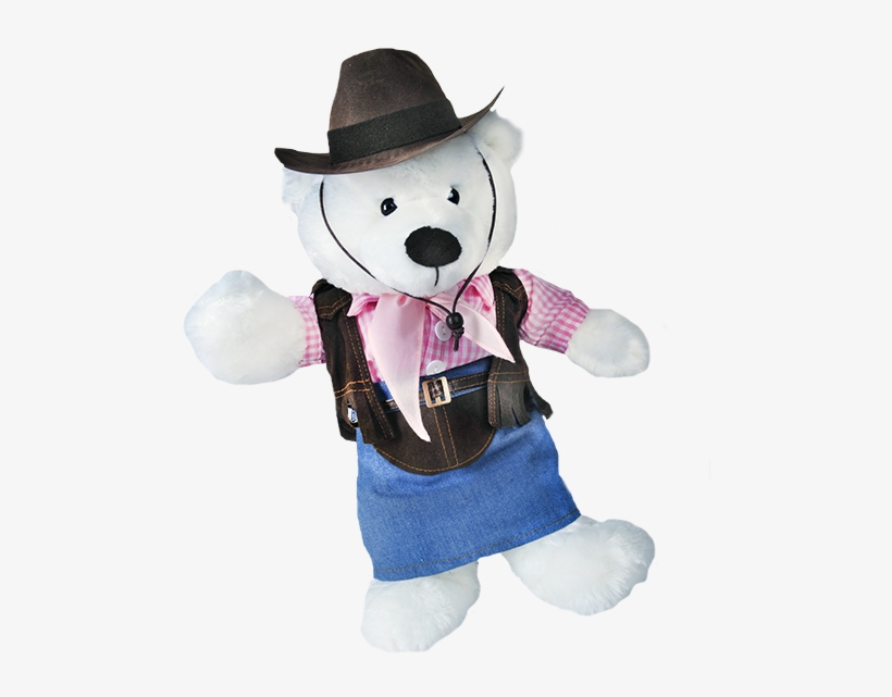 Cowgirl With Cowgirl Hat 16 Inch - Cowgirl Teddy Bear, transparent png #9476655