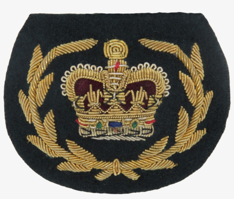 Crown & Wreath No 1 Dress Gold On Various Colours - Royal Navy Warrant Officer 2 Badge, transparent png #9476698