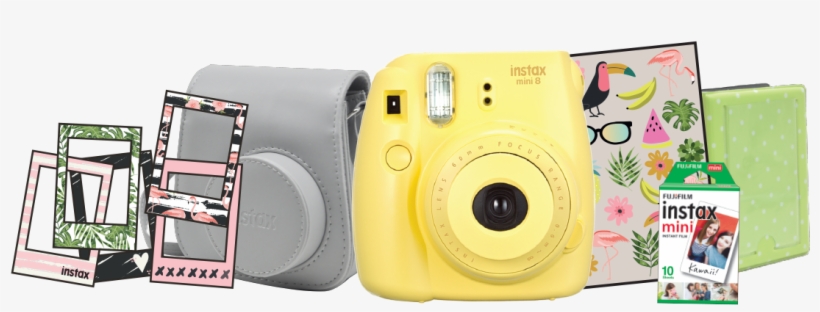 Fujifilm Instax Mini 8 Instant Camera, Yellow Free - Digital Camera, transparent png #9476845