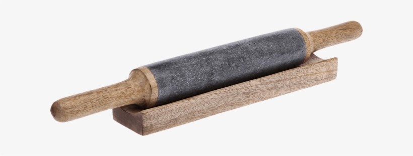 Rolling Pin With Wooden Base - Plank, transparent png #9477139