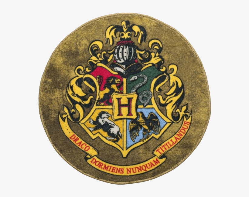 Hogwarts Crest Circular Doormat - Harry Potter Hogwarts Crest Doormat, transparent png #9477524