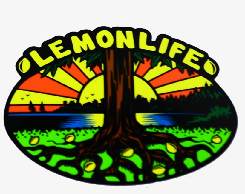The "lemon Life Tree" Sticker - Stained Glass, transparent png #9477972