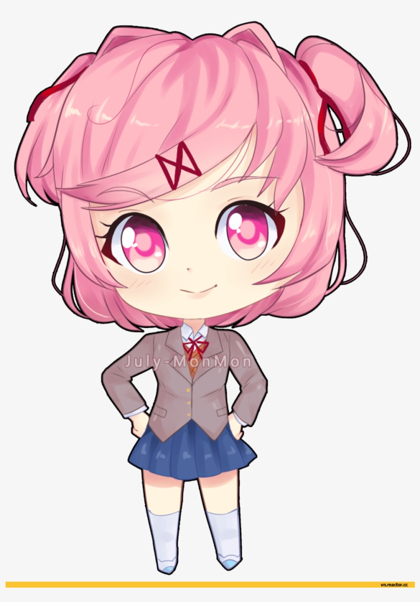 Natsuki Doki Doki Literature Club Doki Doki - Natsuki Ddlc Fanart, transparent png #9478011