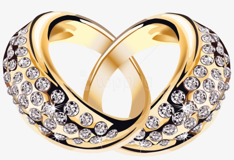 Free Png Download Gold Ring With Diamonds Clipart Png - Gold Rings Png, transparent png #9478726