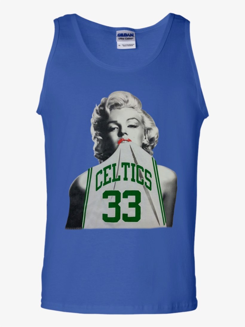 Marilyn Monroe Wearing A Larry Bird Celtics T Shirt - Shirt, transparent png #9479324