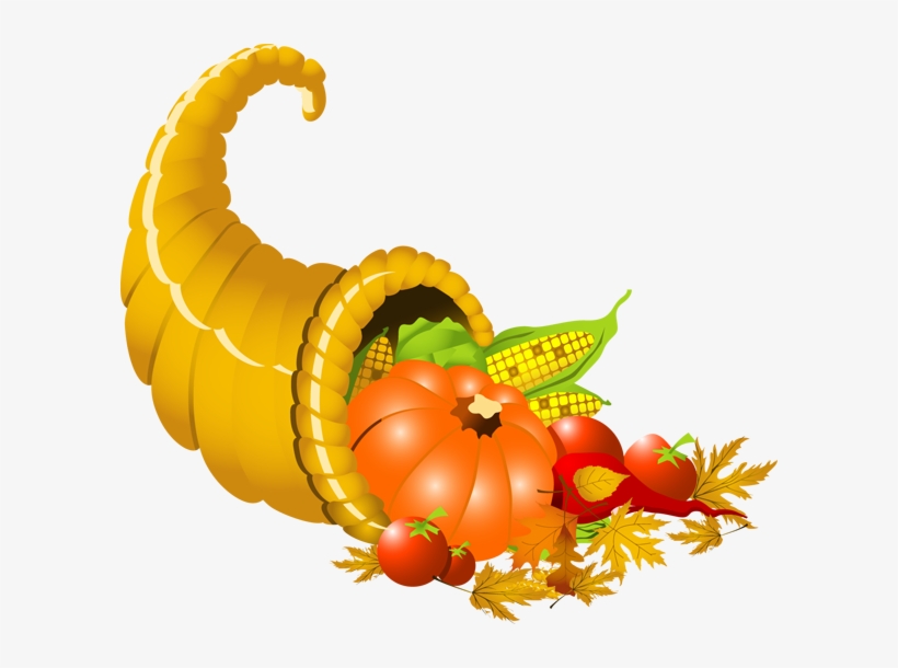 A Thankful Time Of Year - Cornucopia Clip Art Free, transparent png #9480183