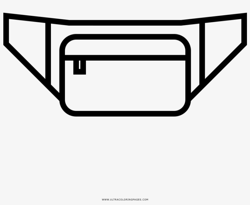 Fanny Pack Coloring Page - Diagram, transparent png #9481083