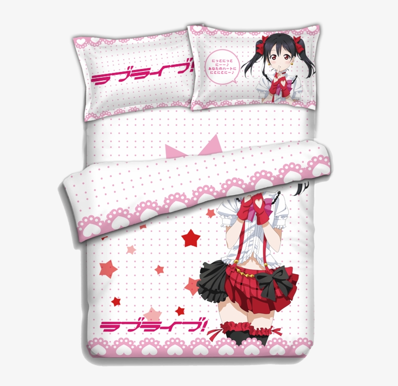 Japanese Anime Lovelive Nico Yazawa Bed Sheets Bedding - Japanese Love Pillow, transparent png #9481310