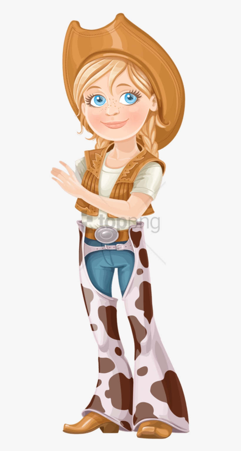 Free Png Download Cowboy Girl Cartoon Png Images Background - Illustration, transparent png #9481669
