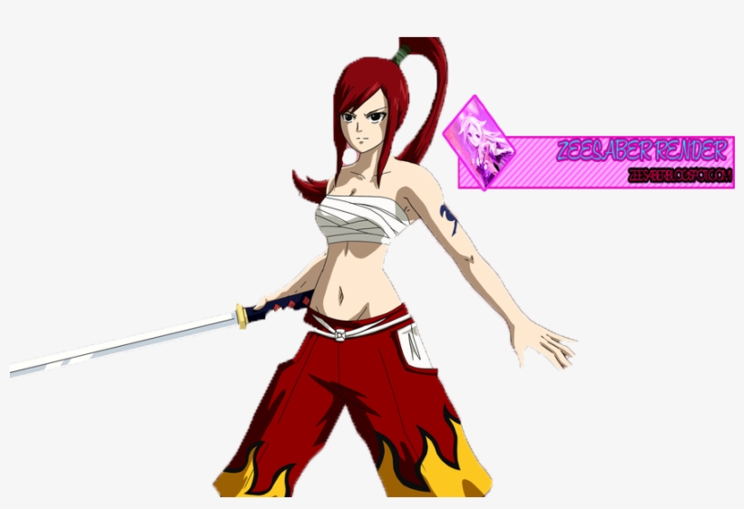 Erza Scarlet Adamantine Armor Download - Cartoon, transparent png #9483861