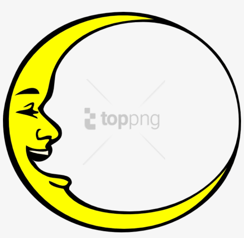 Free Png Smiling Crescent Moon Png Image With Transparent - Crescent Moon Smiling, transparent png #9484230