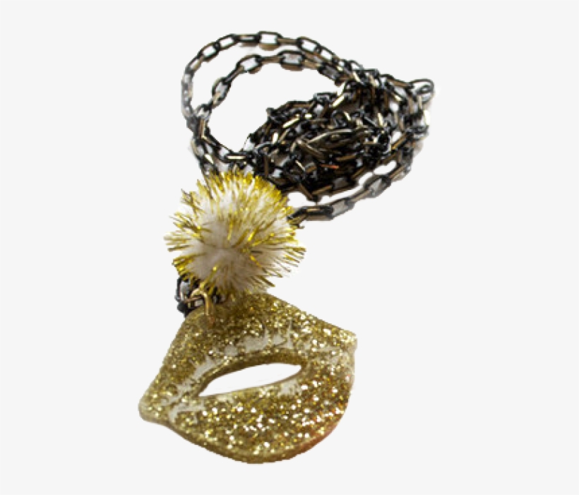 Atsuyo Et Akiko Pompom Lips Necklace - Mask, transparent png #9484583