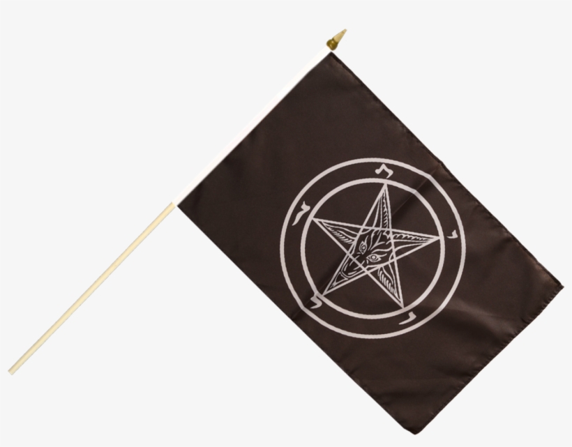 Buy Baphomet Church Of Satan Stick Flags At A Fantastic - Emblem, transparent png #9484992