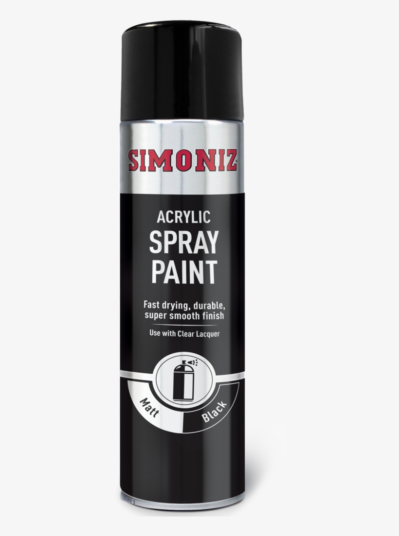 Simoniz Matt Black Acrylic Aerosol Auto Car Spray Paint - Cosmetics, transparent png #9485318