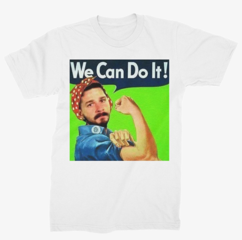We Can Do It Meme ﻿premium Jersey Men's T-shirt - Rosie The Riveter, transparent png #9485476