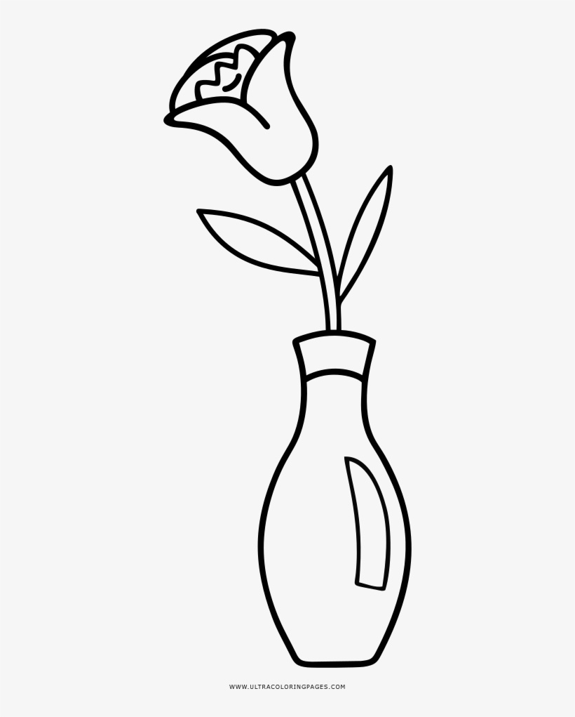 Flower Vase Coloring Page - Disegni Vasi, transparent png #9486253