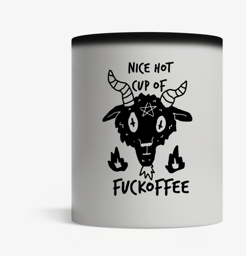Satan Goat Head Nice Hot Cup Of Fuckoffee Mugs - British Heart Foundation, transparent png #9486943