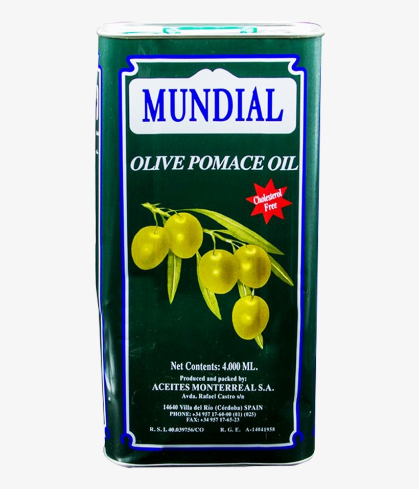 Mundial Olive Oil 4 Liter - Olive Oil In Pakistan, transparent png #9487003