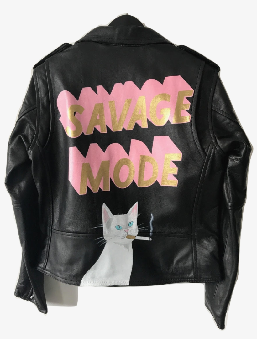 Image Of Savage Mode - Leather Jacket, transparent png #9487801