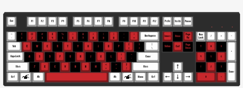 Jester By Ifo Hancroft 104-key Custom Mechanical Keyboard - Custom Spacebar, transparent png #9488708