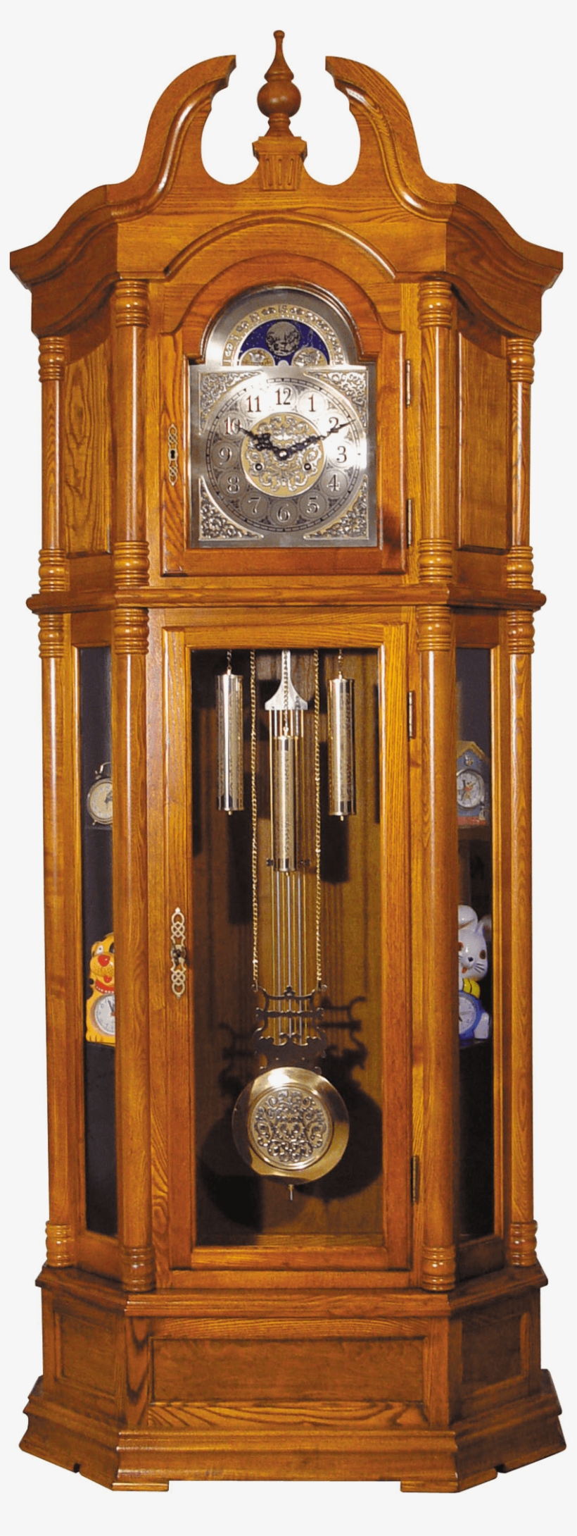 Grandfather Clock Oak Wood -w/p1 - Grandfather Clock, transparent png #9488886