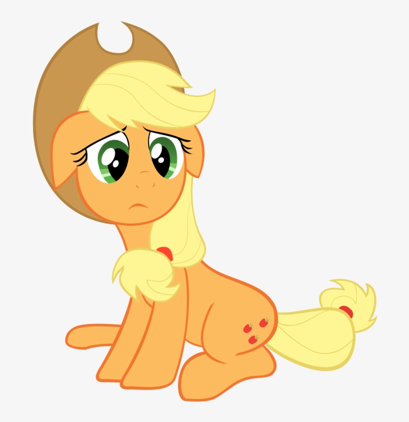 My Little Pony Applejack Sad - Applejack Sad, transparent png #9488991