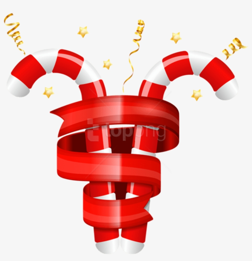 Free Png Candy Canes Decoration Png - Ribbon, transparent png #9489301