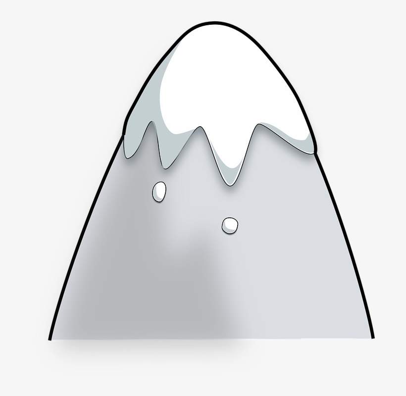 Mountain Snowy Winter Hills Cold Glaciers Water - Animated Mountain With Snow, transparent png #9489553
