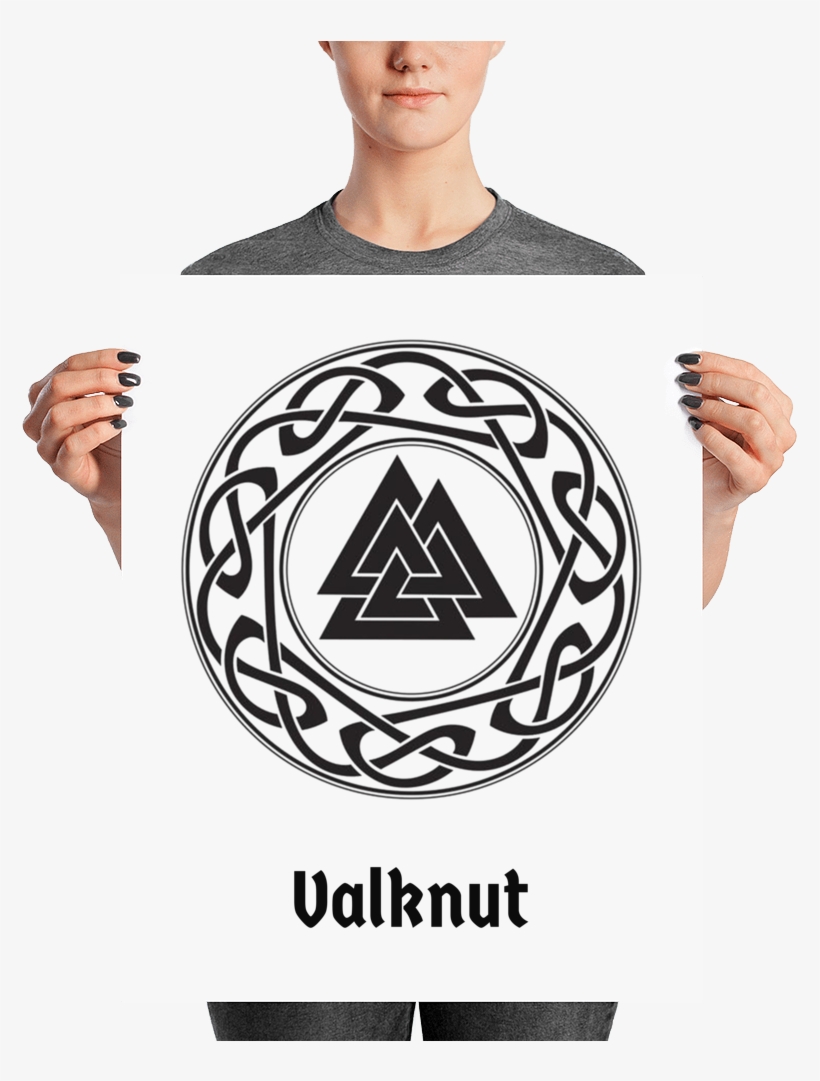 Valknut Poster - Viking Symbols, transparent png #9490138