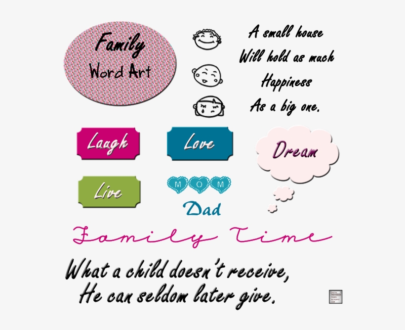 Family Word Art Free - Butterfield Color, transparent png #9490222