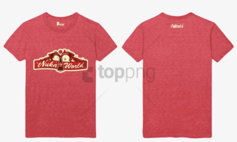 Free Png Download Nuka World Main Gate Heather Red - Active Shirt, transparent png #9490557