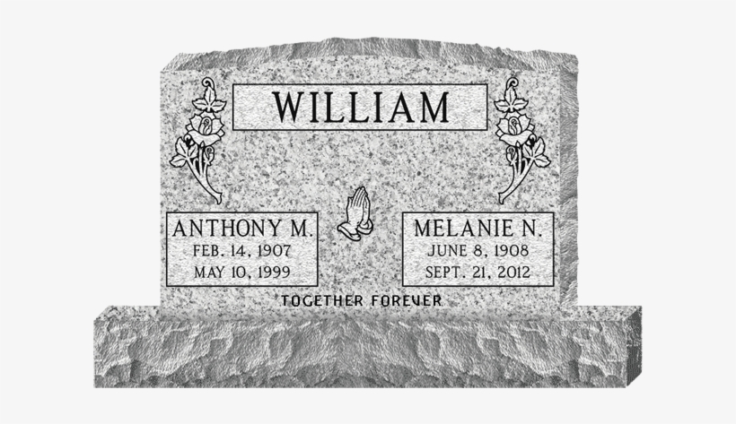 U104 Companion Upright Serptop Headstone 36"x6"x24" - Companion Upright Serptop Headstone Monument, transparent png #9490683