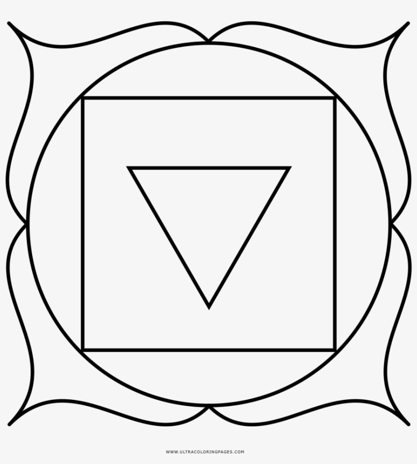 Root Chakra Coloring Page - Mandalas Con Triangulos Y Circulos, transparent png #9491081