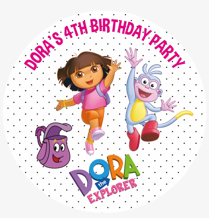 Dora The Explorer Party Box Stickers - Dora The Explorer Png, transparent png #9492347