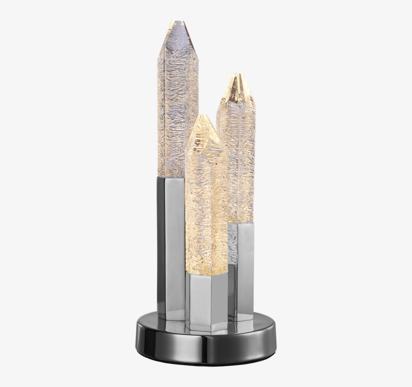 Illuminati Shard Polished Chrome Led Table Lamp - Trophy, transparent png #9492438