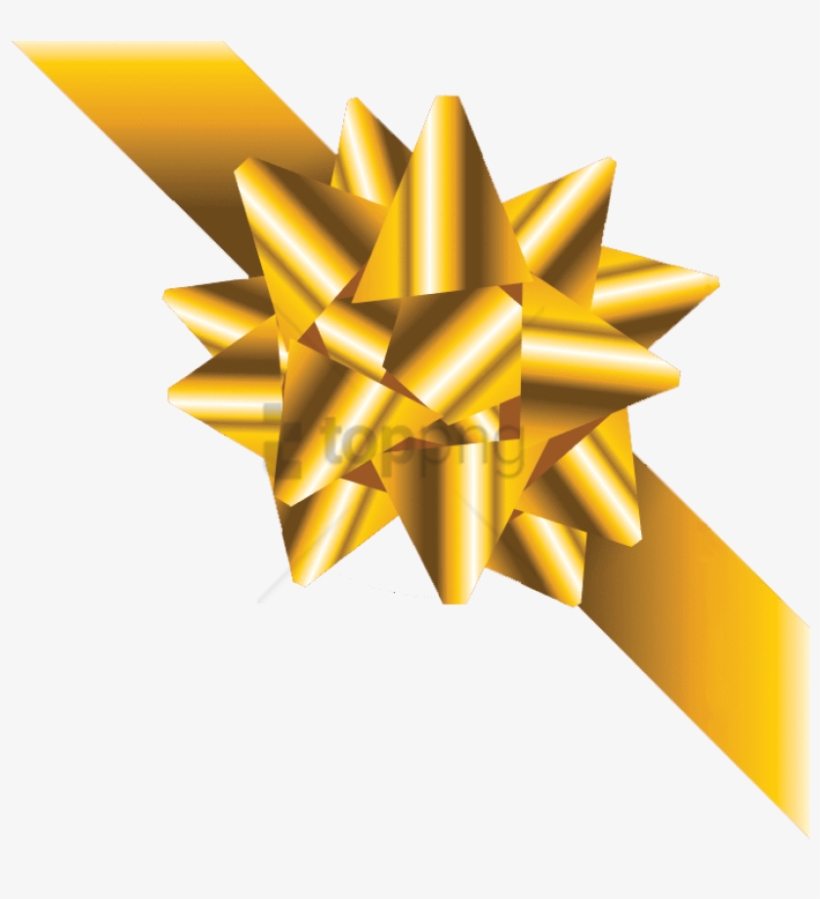 Free Png Gold Gift Bow Png Png Images Transparent - Graphic Design, transparent png #9492445