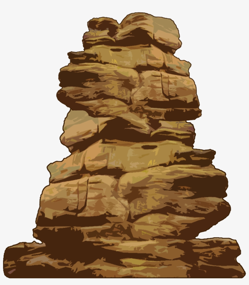 Drawn Rock Scenery - Outcrop, transparent png #9492702