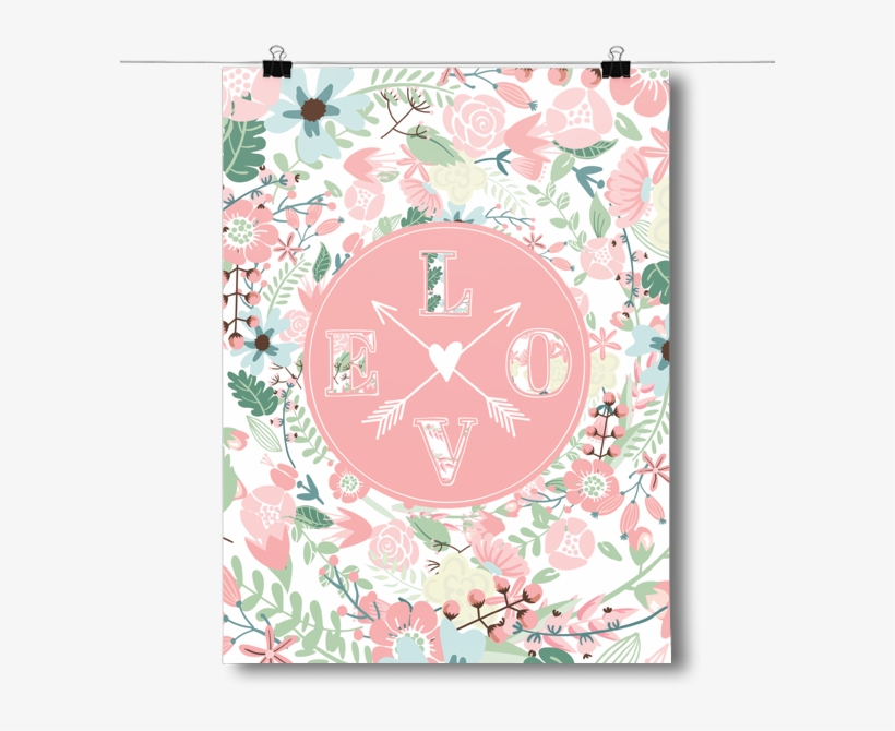 Cute Love Flower Pattern - Greeting Card, transparent png #9492775