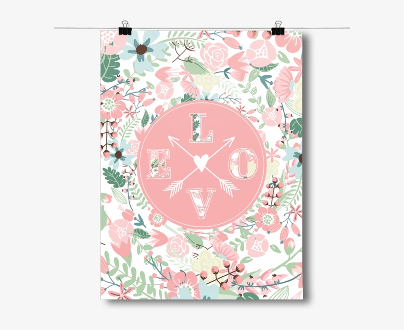 Cute Love Flower Pattern - Greeting Card, transparent png #9492775