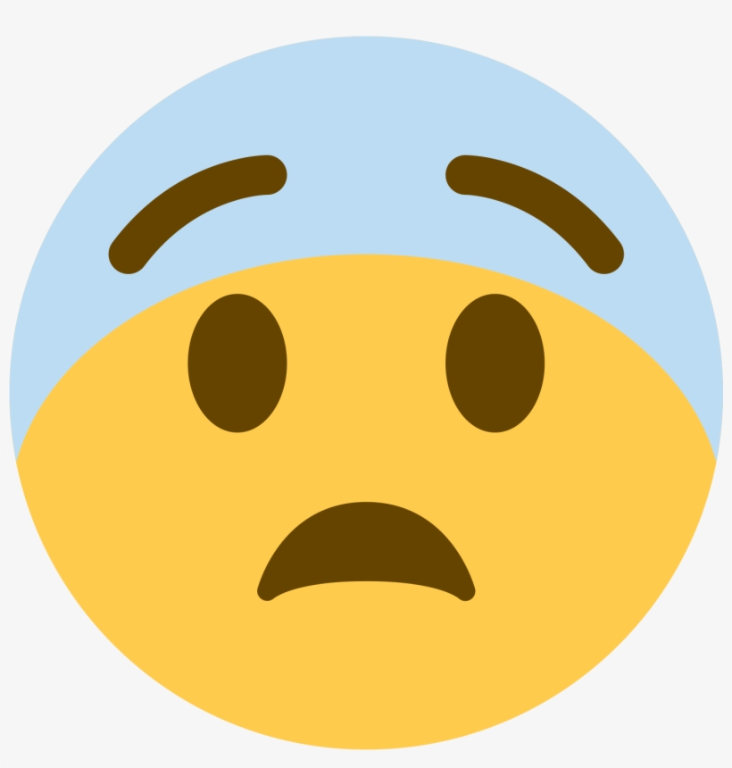 Free Art Print Of Christmas Emoticon Vector Emoji - Fearful Emoji, transparent png #9493459