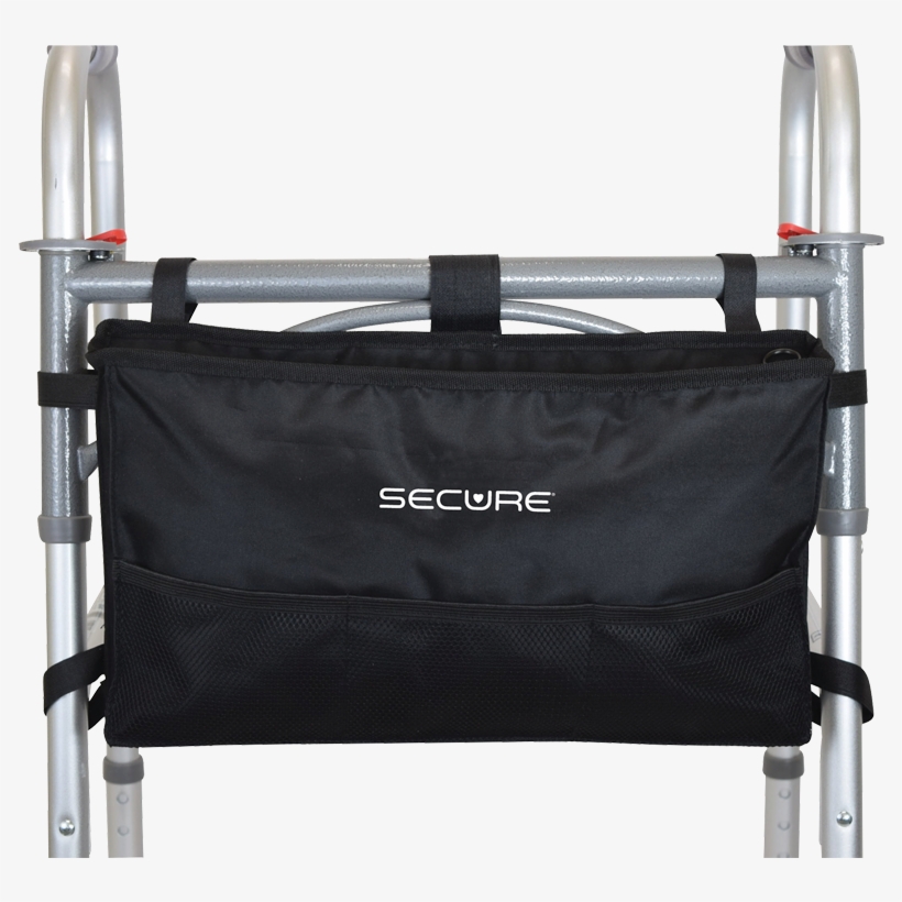 Secure® 6-pocket Walker Bag In Black - Bicycle Frame, transparent png #9493681