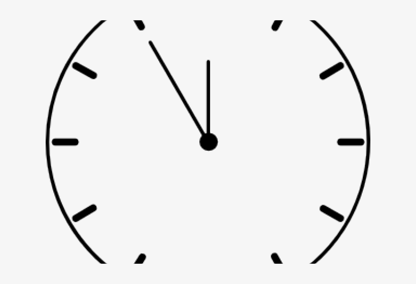 Download Clock Clipart Clear Background - Black And White Clock Clipart PNG...