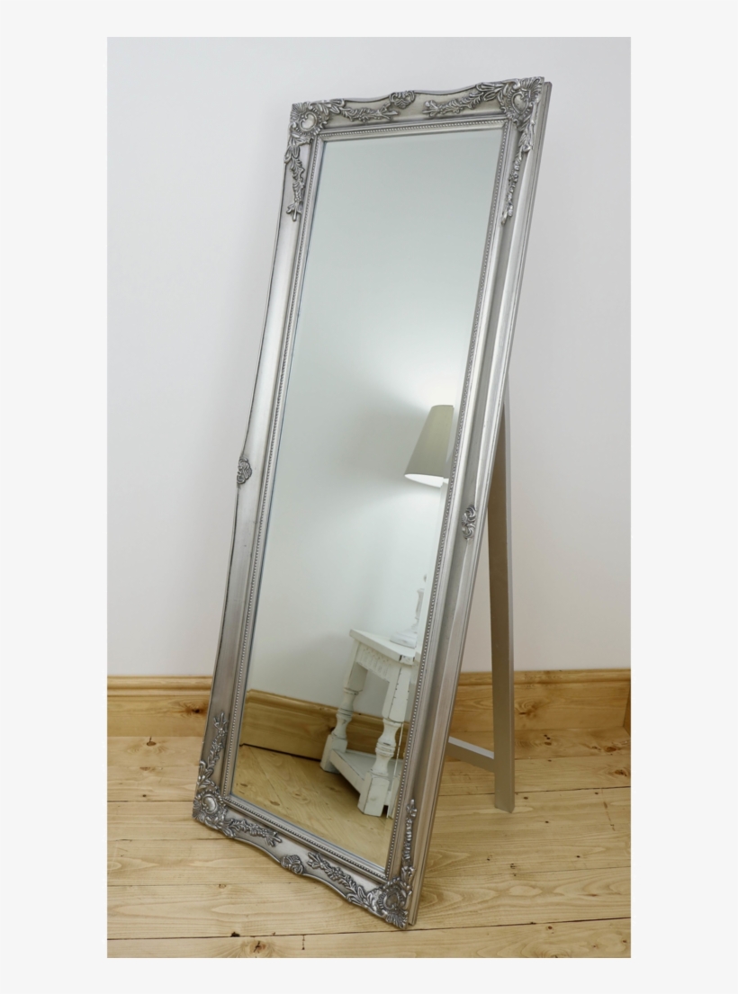Silver Shabby Chic Full Length Mirror 60" X 22" - Banner, transparent png #9493927