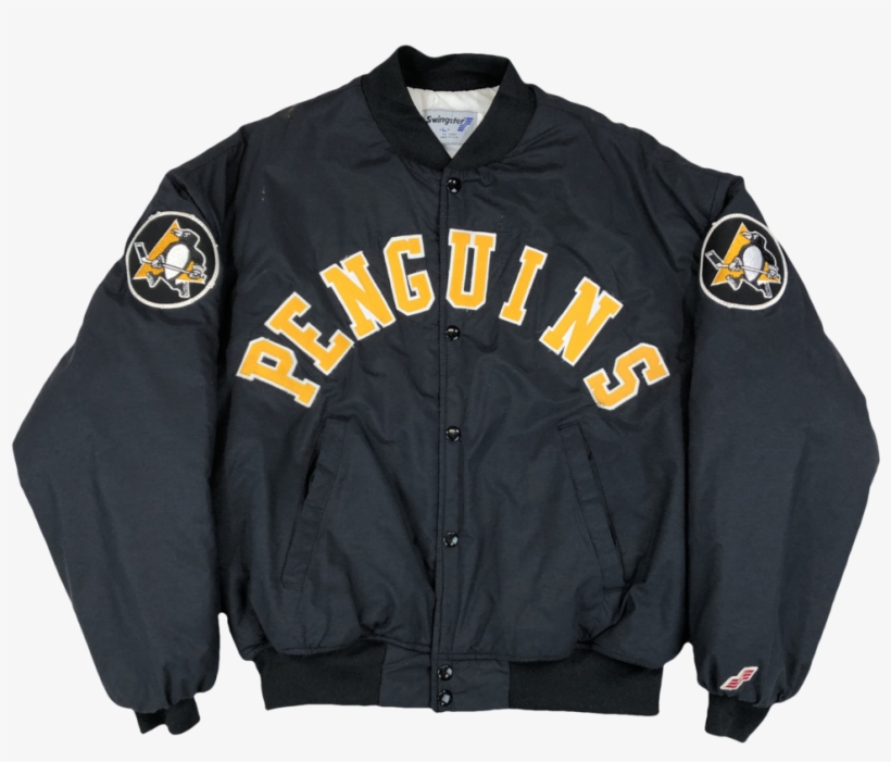 Vintage 90s Swingster Pittsburgh Penguins Jacket - Sweatshirt, transparent png #9494690