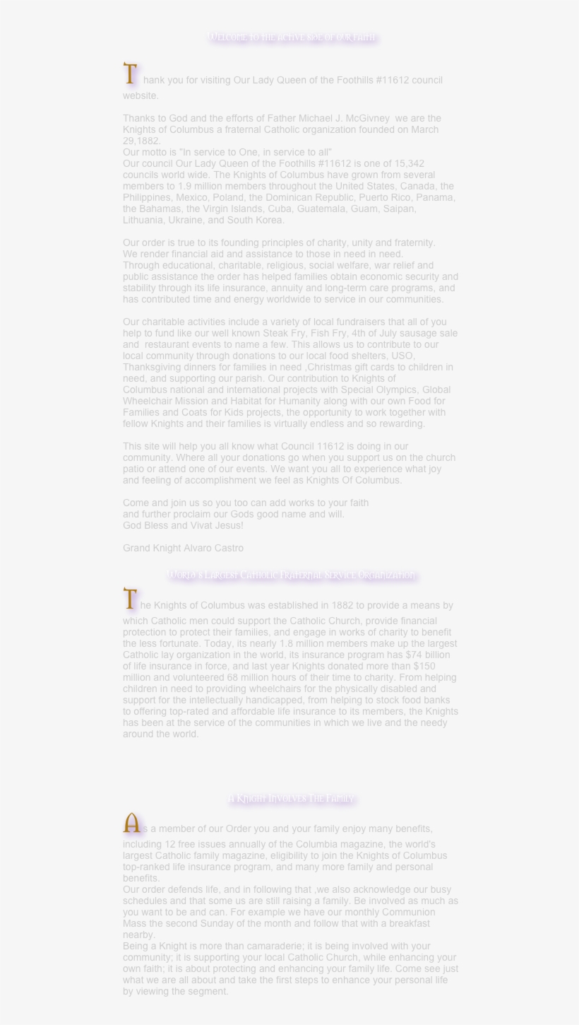 Welcome To The Active Side Of Our Faith T Hank You - Document, transparent png #9494827