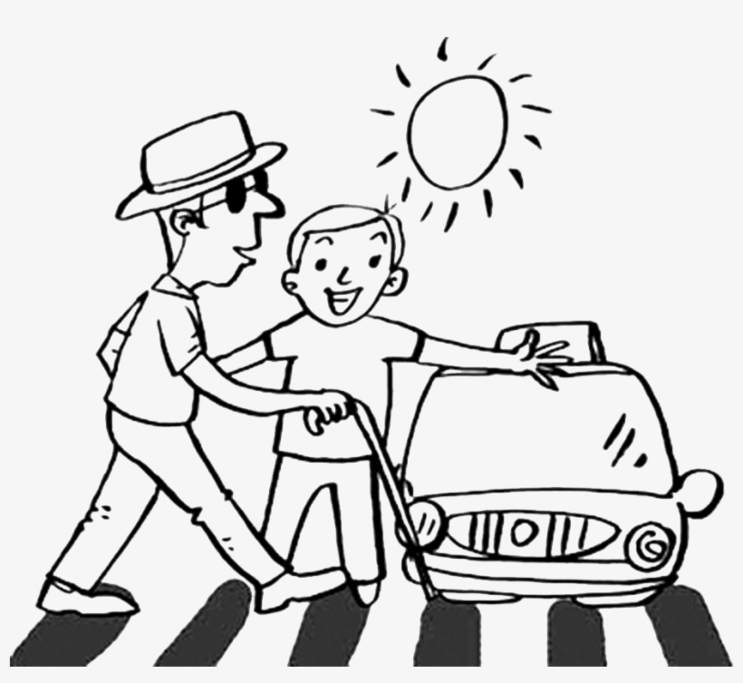 1000 X 1000 7 - Clipart Pedestrian Crossing Black And White, transparent png #9495796